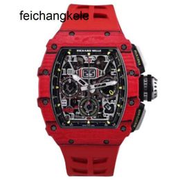 Richardmill Watches Mechanical Watch Automatic Miller Rm 1103 Ntpt Red Devil Mens Series Carbon Fibre with Security Card