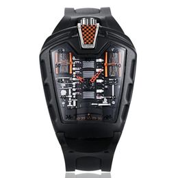 Wristwatches Poisonous Sports Car Concept Racing Mechanical Style Six-cylinder Engine Compartment Creative Watch Men's Trend F276N