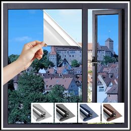 Wall Stickers One Way Mirror Window Film Daytime Privacy Heat Control Sun Blocking Anti UV Reflective Glass Selfadhesive for Home Office 230927