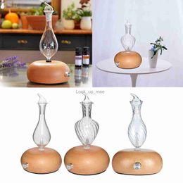 Humidifiers Electric Nebulizing Pure Essential Oil Diffuser Glass Top Aroma Fragrances Atomizing Air Humidifier Night Lamp for Home Office YQ230927
