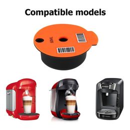 Universal Coffee Capsules Cup With Spoon Brush Reusable Refillable Coffee Capsule Refilling Filter For Bosch-s Tassimo Machine 210252g