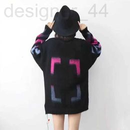 Women's Sweaters designer classics womens sweater Mens clothes Tops mohair gradient arrsweater round neck loose knit fashionable street couple fashion Clothing