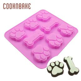 Baking Moulds COOKNBAKE Silicone Mould For Cake Biscuit Pastry Dog Candy Chocolate Mould Bone Shape Resin Ice Jello Bread Form231O