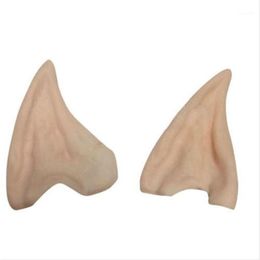 Whole-Latex Fairy Pixie Elf Ears Cosplay Accessories LARP Halloween Party Latex Soft Pointed Prosthetic Tips Ear 242G