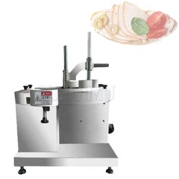 110V 220V Frozen Meat Cutting Roll Machine Stainless Steel Automatic Lamb Roll Bacon Slicer Frozen Meat Slicing Machine For Sale