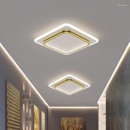 Ceiling Lights Modern Led Light Round Creative Golden Flush Mount Lighting Fixture For Living Dining Room Study Entryway