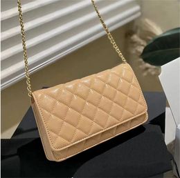 Designer bags Luxury Shoulder bag Chain Handbag wallet golden Clutch Flap Totes Double Letters Crossbody metal chain gold Women fashion bagA03