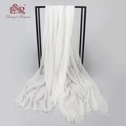 Scarves Real Silk Women Scarf Soft Modal Scarves Solid Foulard Femme Shawls And Wraps Summer Beach Sunscreen Shawl Pashmina Scarf 230927