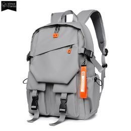 School Bags VC Luxury Men's Backpack High Quality 15.6 Laptop Backpack High-capacity Waterproof Travel Bag Fashion School Backpacks for Men 230926