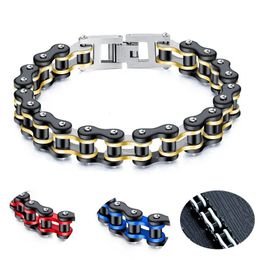 Bangle Stainless Steel Biker Chain Bracelet Mens Bracelet Link Chain Motorcycle Bicycle Style Bracelets Fashion Punk Bangles Jewelry 230927