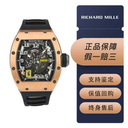 Automatic Mechanical Wristwatches Richarmill Tourbillon Watches Sport Luxury Watch RM030 Rose Gold Men's Fashion Leisure Business Sports Machine WN-BU5D