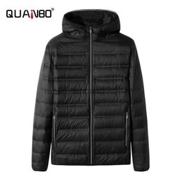 Men's Down Parkas Men's Quilted Down Ultralight Winter Coat 2022 New Arrivals Men Fashion Hooded Business Casual Regular Keep Warm Puffer Jacket YQ230927