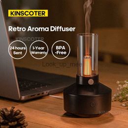 Humidifiers USB Portable Filament Air Humidifier Scented Plant Essential Oil Aroma Diffuser LED Night Light Waterless Smart Shutoff YQ230927