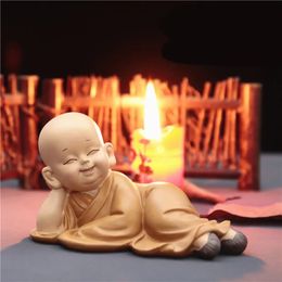 Decorative Objects Figurines Small Monk Figurines Religion Resin Crafts Desk Miniatures Decoration Ornaments Accessories Home Decor Monk Home Decoration 230927