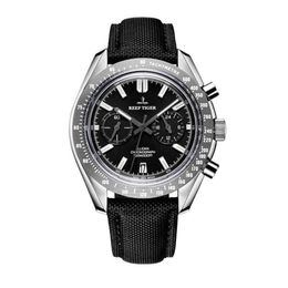 sport watch men mens wrist watches Reef Tiger luminous chronograph waterproof quartz wristwatch nylon band montre homme RGA3033 T22869