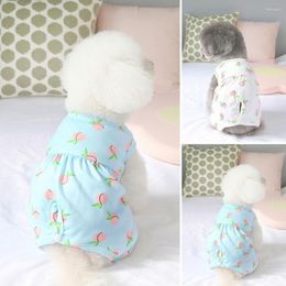 Dog Apparel Soft Pet Sterilization Suit Button Closure Anti-lick 2 Colors Autumn Winter Pajamas