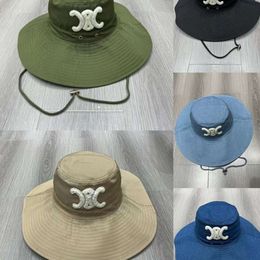 C hat Sun hat Designer Hats logo brim green sunshade fisherman hat sunscreen photo fashion hat Celi hat CJFC