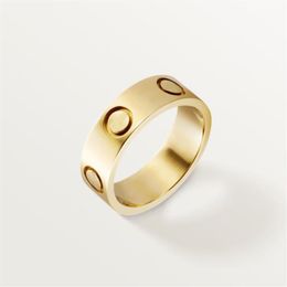 love screw ring mens rings classic luxury designer Jewellery women Titanium steel Gold-Plated Gold Silver Rose Never fade Not allerg195k