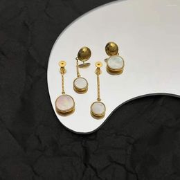 Dangle Earrings Vintage Multicolor Irregular Shell Women Long Tassels Asymmetric Earring Gold Colour Accessories Fashion Jewellery