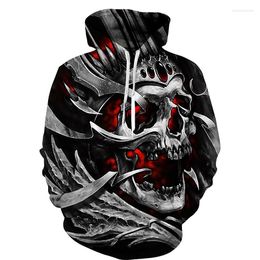 Men's Tracksuits Punk 3D Skull Printed Sweatshirt Hoodies Set Tracksuit/Pullover/Jacket/Pants Sportswear 2023 Autumn Winter Male Suit