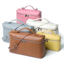 Designer Evening Bag Cosmetic Bags Top Layer Cowhide Lp19 Lunch Box Bag Gigi the Same Genuine Leather Fashion Handbag for Women Shoulder Bag Diagonal Cross Bag