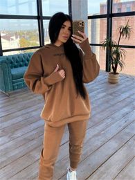 Women's Two Piece Pants 2023 Winter And Autumn Selling Set Fashion Long Sleeve Sports Casual Multi Colour Selection