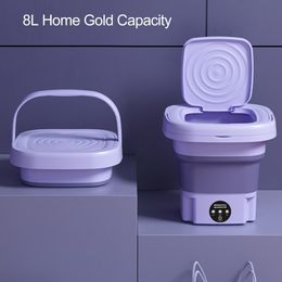 Buckets 8L Washing Machine Blue Light Detachable Drain Basket Vibration Wave Imitation Hand 3 Levels Timing UK Plug Portable 230926