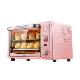 KONKA Electric Baking Oven 13L Pink Kitchen Multifunctional Small Roaster Low Temperature Fermentation Pizza Toaster Fruit Dried