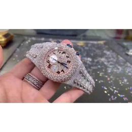 Wristwatches 2022 New Quartz Movement Custom Arabic Numeral Dial VVS1 GIA Diamond Men's Ladi Jewelry Luxury WatchW8T2ODF42570