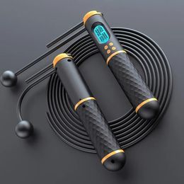 Jump Ropes 2 In 1 Multifun Speed Skipping Rope With Digital Counter Professional Ball Bearings And Non-slip Handles Jumps And Calorie Count 230927
