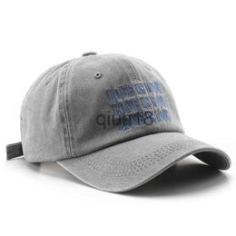 Ball Caps 2023 New Adult Size Baseball Caps Cotton Vintage Washed Quality Curved Brimmed Baseball Cap Outdoor Men's Sunscreen Baseball Cap x0927