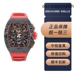 Richardmill Brand Watch Automatic Mechanical Wristwatches Richardmill Mens Series Automatic Mechanical Timing Mens Watch RM011 Date Display Month Display T HB54