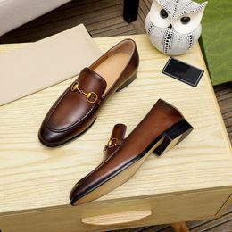 Luxurious Designer Men Dress Shoes Genuine Leather suede Black brown Moccasins Business Handmade Shoe G Formal Party Office Wedding Men Loafers Shoes 03