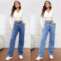 Women's Jeans 2023 Casual Woman Wide Pants High Waisted Y2k Clothing For 90s Clothes Cowboy Women