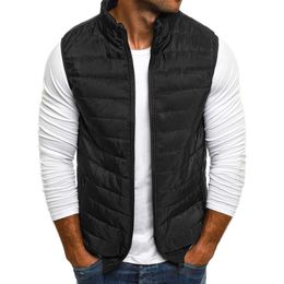 Vest Autumn Jackets Thick Vests Man Sleeveless Coats Male Warm Cotton-Padded Waistcoat Men Gilet Veste Hommes