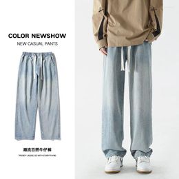 Men's Jeans Spring/summer Trend Versatile Straight Loose Baggy Trousers American High Street Wide Leg Mens