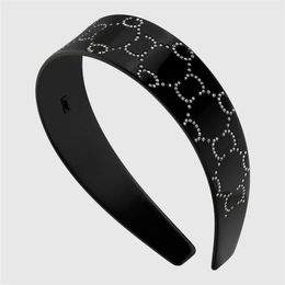 Designer-Stirnbänder für Damen-Haarschmuck, Kunststoff-Acetat-Faser-Kopfband, Damen-Hochzeitsschmuck, Strass-Buchstabe, Haarreifen, G-Stirnband