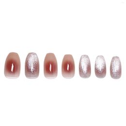 False Nails Blush Glitter Decor Long Fake Nail Lightweight And Easy To Stick For Manicure Lovers Beauty Bloggers