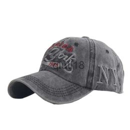 Ball Caps Baseball Cap washed Embroidery New York Letter Maple Leaf Cotton Adjustable Snapback Hat Fashion Caps Casual Hat 2021 New design x0927