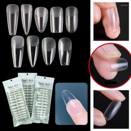 False Nails 240pcs Press On Fake Semi-Frosted Coffin Artificial Acrylic UV Gel Art Tips For Extension