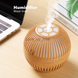 Humidifiers MINI Humidifier Ultrasonic Aroma Diffuser Essential Oil Electric Air Purifier Difusor Wood grain Lamp Aromatherapy For Home YQ230927