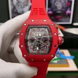 Men's Watches Luxury Chronograph 6-Pin Running Second Unique Creative Calendar Silicone Strap Male Wristwatch226E