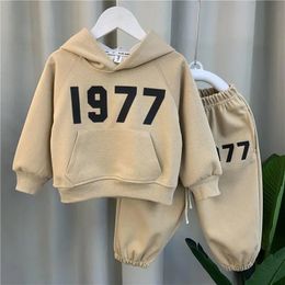 Clothing Sets Baby Boy Girl Clothing Sets Hoode Children Pullover Sweatshirts Simple Solid Cotton Sports Pants 2pc Kids Clothes Boy Suit 230927