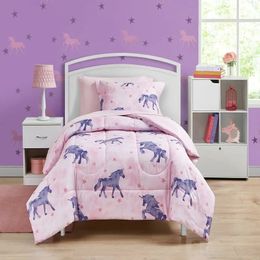 Bedding sets Pink Unicorn Magic Twin Set for Kids Machine Wash 5 Pieces 230927