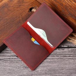 Card Holders Men Credit ID Holder Rustic Cowhide Leather Customized Business Unisex Wallet Pocket Wholesale