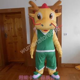 Dragon Year Mascot Costume Carnival Unisex Outfit Adults Size Christmas Birthday Party Outdoor Dress Up Promotional Props