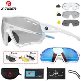 Outdoor Eyewear X-TIGER Cycling Sunglasses Pochromic Outdoor Hiking Fishing Sunglasses Polarized UV400 MTB Racing Road Man Cycling Glasses 230927