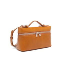 Loro Piano Bag Designer Lunch Evening Lp19 Bag Cosmetic Bags Leather Design Vegetable Tanned Cowhide Portable One Shoulder Crossbody Bag Women