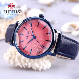 cwp 2021 JULIUS JA-888 Women's Stylish Spider-wed Textural Quartz Watch Female Fashion Casual Wristwatch Vintage Clock Gold D292j