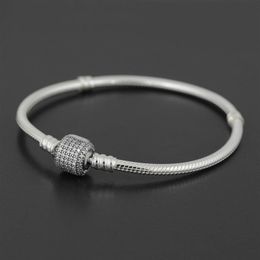 Authentic 925 Sterling Silver bracelet Bangle with LOGO Engraved for European Charms and Bead 10pcs lot You can Mixed size sh260U